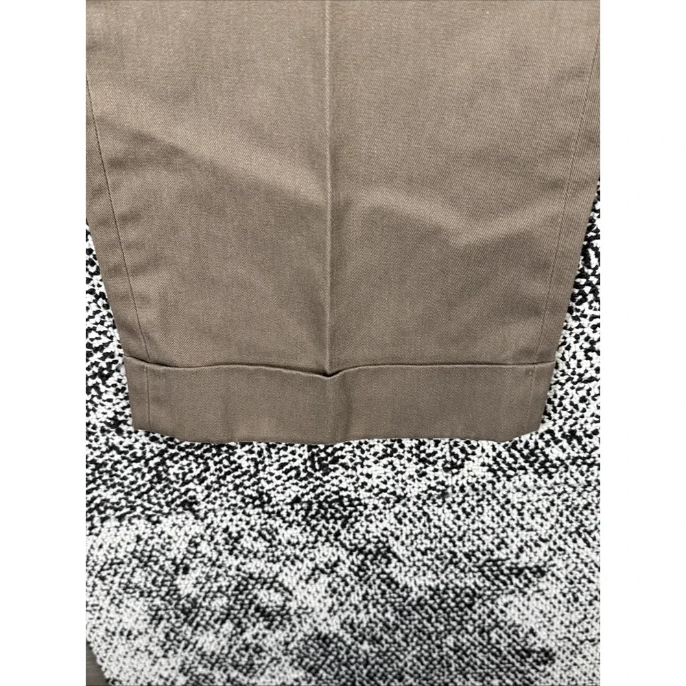 LL Bean Chino Pants Mens 40 (Actual 39 X 28.5) Adjustable Waist Straight Leg Tan